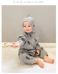 Load image into Gallery viewer, 2 Pieces Set Baby Kid Unisex Animals Print Tops And Pants Wholesale 220518178
