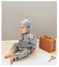 Load image into Gallery viewer, 2 Pieces Set Baby Kid Unisex Animals Print Tops And Pants Wholesale 220518178
