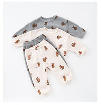 Load image into Gallery viewer, 2 Pieces Set Baby Kid Unisex Animals Print Tops And Pants Wholesale 220518178
