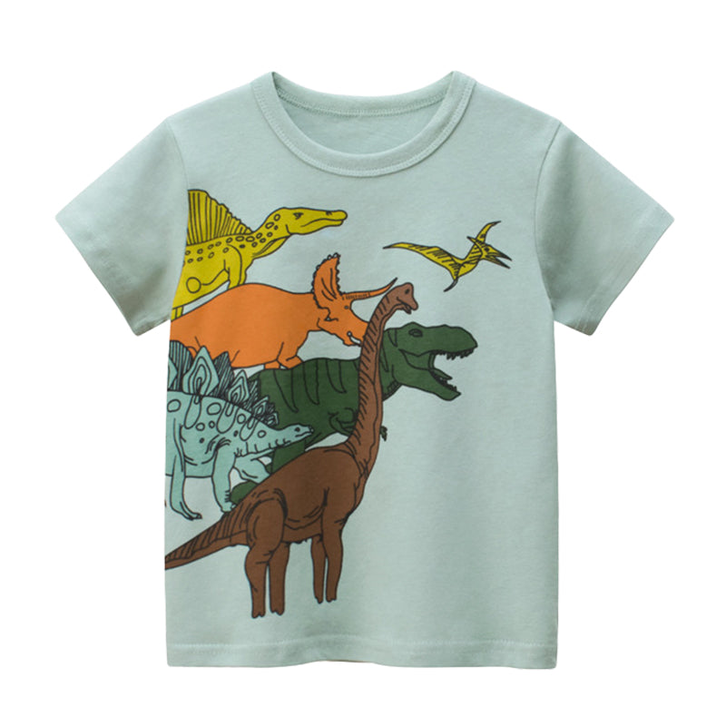 Baby Kid Boys Dinosaur Cartoon Print T-Shirts Wholesale 220518251