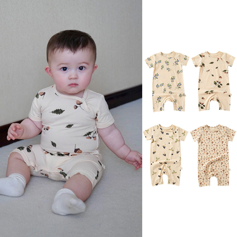 Baby Unisex Flower Fruit Print Rompers Wholesale 220518267