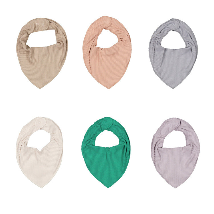 Unisex Solid Color Muslin&Ribbed Baby Bibs Wholesale 220518282