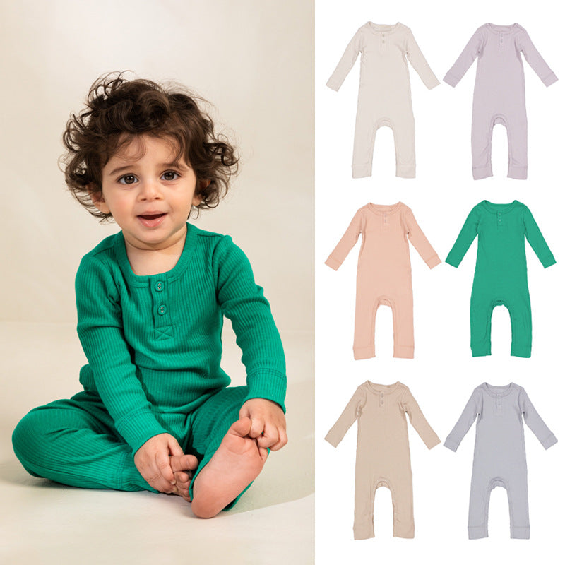 Baby Unisex Solid Color Jumpsuits Wholesale 220518300