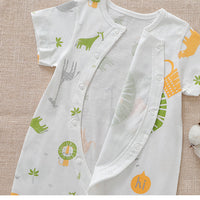 Load image into Gallery viewer, Baby Boys Animals Plant Print Rompers Wholesale 220518328

