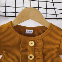 Load image into Gallery viewer, Baby Kid Girls Flower Muslin&amp;Ribbed Print Dresses Wholesale 22051833
