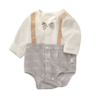 Load image into Gallery viewer, Baby Boys Color-blocking Bow Rompers Wholesale 220518338
