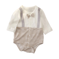 Load image into Gallery viewer, Baby Boys Color-blocking Bow Rompers Wholesale 220518338
