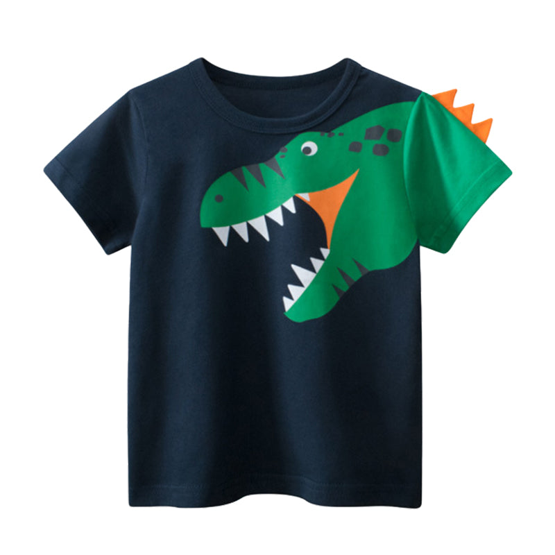 Baby Kid Boys Dinosaur Print T-Shirts Wholesale 220518341