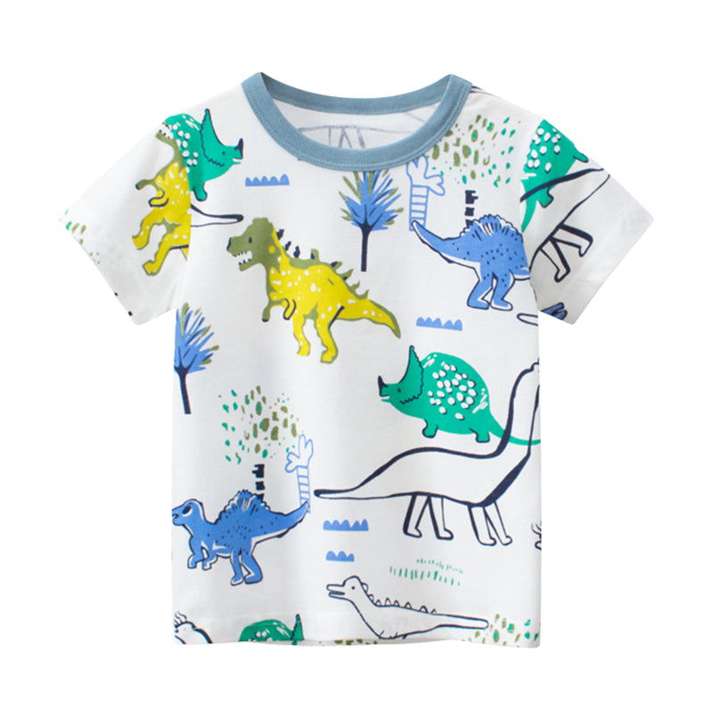 Baby Kid Boys Dinosaur Animals Print T-Shirts Wholesale 220518352
