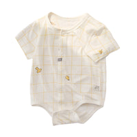 Load image into Gallery viewer, Baby Unisex Checked Cartoon Print Rompers Wholesale 220518360
