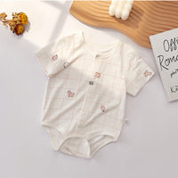 Load image into Gallery viewer, Baby Unisex Checked Cartoon Print Rompers Wholesale 220518360
