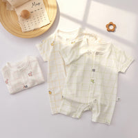 Load image into Gallery viewer, Baby Unisex Checked Cartoon Print Jumpsuits Wholesale 220518361
