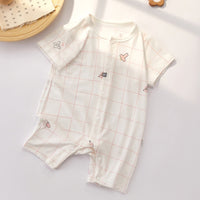 Load image into Gallery viewer, Baby Unisex Checked Cartoon Print Jumpsuits Wholesale 220518361
