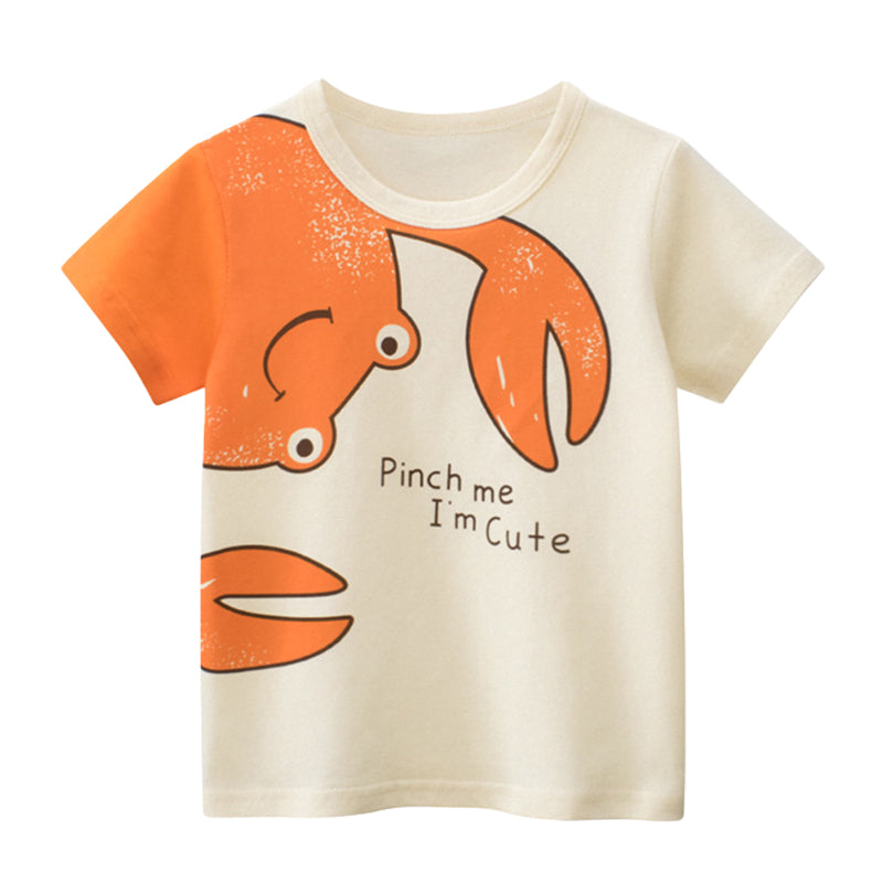Baby Kid Boys Letters Cartoon Print T-Shirts Wholesale 220518373