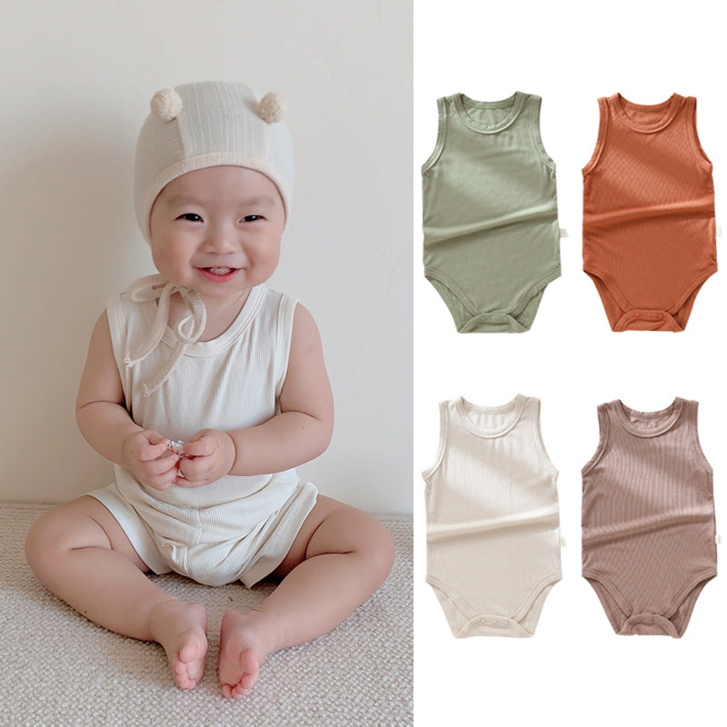 Baby Unisex Solid Color Rompers Wholesale 220518378