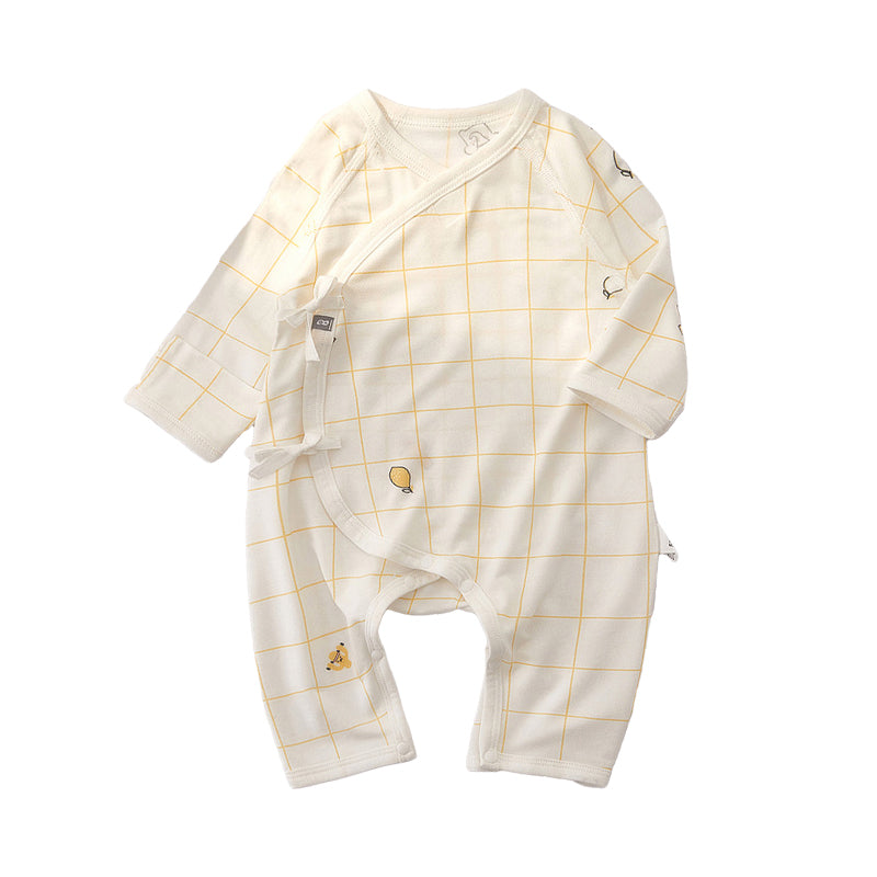 Baby Unisex Checked Print Jumpsuits Wholesale 220518399