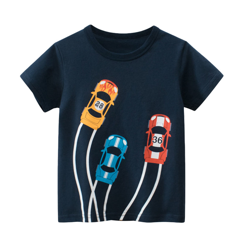 Baby Kid Boys Car Print T-Shirts Wholesale 220518402
