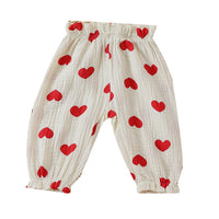 Load image into Gallery viewer, Baby Girls Boys Fruit Love heart Checked Cartoon Print Pants Wholesale 220518408
