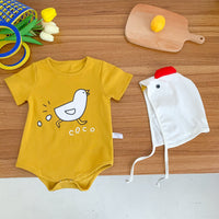 Load image into Gallery viewer, Baby Girls Boys Letters Animals Cartoon Print Rompers Accessories Hats Wholesale 220518412
