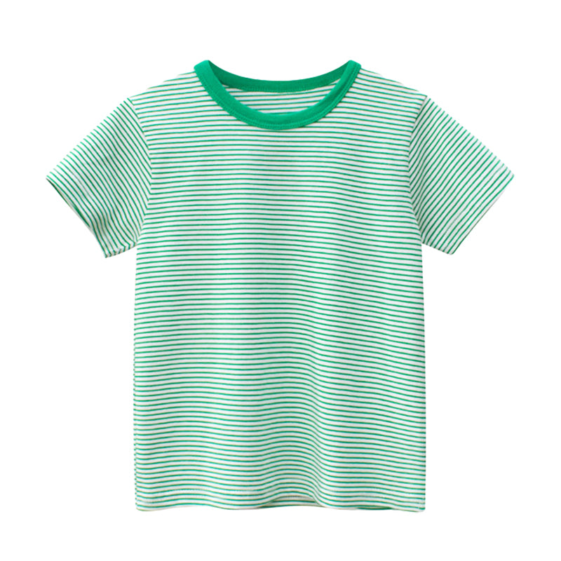 Baby Kid Unisex Striped T-Shirts Wholesale 220518429