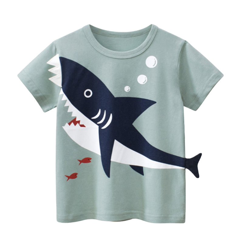 Baby Kid Boys Animals Print T-Shirts Wholesale 220518449