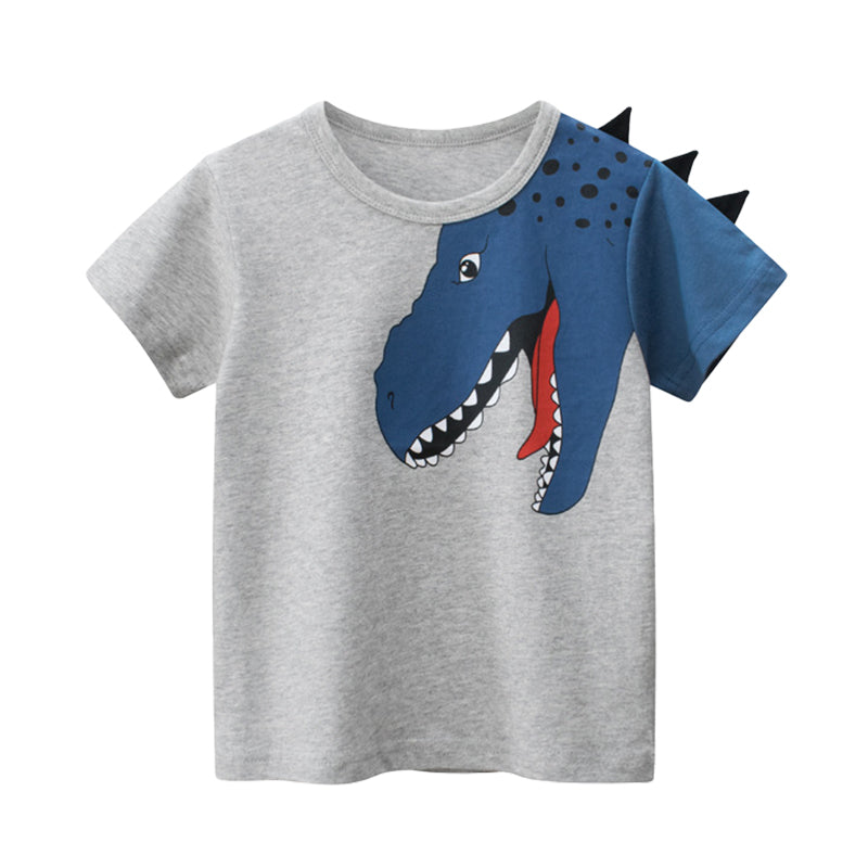 Baby Kid Boys Dinosaur Print T-Shirts Wholesale 220518460