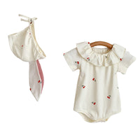 Load image into Gallery viewer, Baby Girls Fruit Print Rompers Wholesale 220518473
