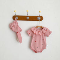 Load image into Gallery viewer, Baby Girls Fruit Print Rompers Wholesale 220518473
