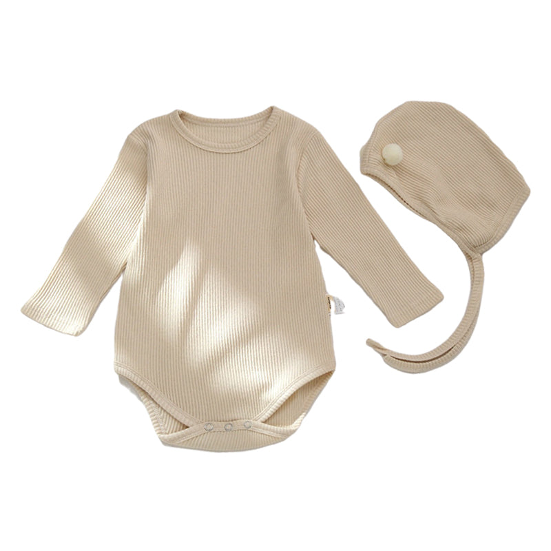 Baby Unisex Solid Color Rompers Wholesale 22051853