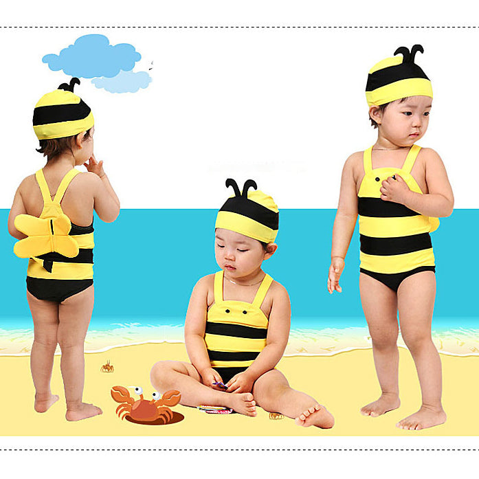 Kid Unisex Striped Beach Rompers Swimwears And Hats Wholesale 22052077