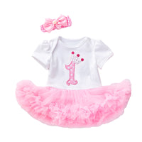 Load image into Gallery viewer, Baby Girls Cartoon Embroidered Alphabet Dresses Wholesale 22052401
