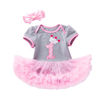 Load image into Gallery viewer, Baby Girls Cartoon Embroidered Alphabet Dresses Wholesale 22052401
