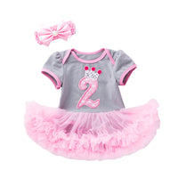 Load image into Gallery viewer, Baby Girls Cartoon Embroidered Alphabet Dresses Wholesale 22052401
