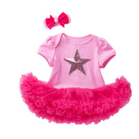 Load image into Gallery viewer, Baby Girls Cartoon Embroidered Alphabet Dresses Wholesale 22052401
