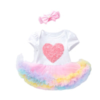 Load image into Gallery viewer, Baby Girls Cartoon Embroidered Alphabet Dresses Wholesale 22052401
