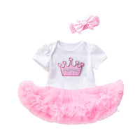 Load image into Gallery viewer, Baby Girls Cartoon Embroidered Alphabet Dresses Wholesale 22052401
