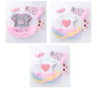 Load image into Gallery viewer, Baby Girls Cartoon Embroidered Alphabet Dresses Wholesale 22052401
