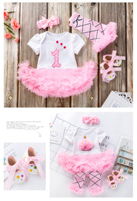 Load image into Gallery viewer, Baby Girls Cartoon Embroidered Alphabet Dresses Wholesale 22052401
