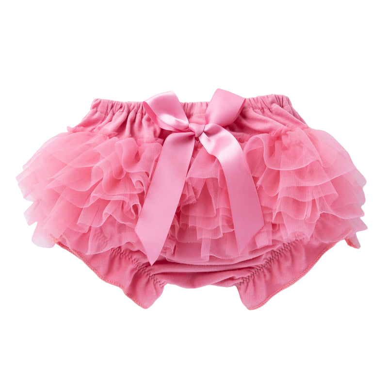 Baby Girls Solid Color Bow Shorts Wholesale 22052404