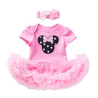 Load image into Gallery viewer, Baby Girls Letters Cartoon Star Bow Print Birthday Dresses Wholesale 22052408

