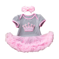 Load image into Gallery viewer, Baby Girls Letters Cartoon Star Bow Print Birthday Dresses Wholesale 22052408
