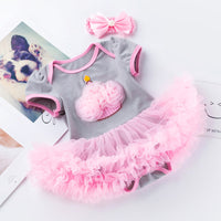 Load image into Gallery viewer, Baby Girls Letters Cartoon Star Bow Print Birthday Dresses Wholesale 22052408
