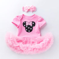 Load image into Gallery viewer, Baby Girls Letters Cartoon Star Bow Print Birthday Dresses Wholesale 22052408

