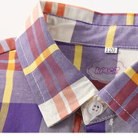 Load image into Gallery viewer, Baby Kid Boys Color-blocking Checked Shirts Wholesale 220524100
