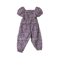 Load image into Gallery viewer, 2 Pieces Set Kid Girls Flower Checked Print Tops And Pants Wholesale 220524109
