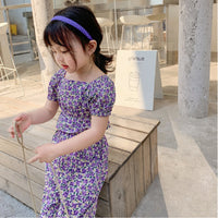 Load image into Gallery viewer, 2 Pieces Set Kid Girls Flower Checked Print Tops And Pants Wholesale 220524109
