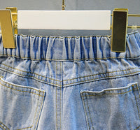 Load image into Gallery viewer, 2 Pieces Set Kid Girls Flower Embroidered Tops And Lace Shorts Wholesale 220524119
