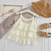 Load image into Gallery viewer, 2 Pieces Set Kid Girls Solid Color Tank Tops And Pants Wholesale 220524120
