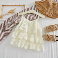 Load image into Gallery viewer, 2 Pieces Set Kid Girls Solid Color Tank Tops And Pants Wholesale 220524120
