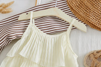 Load image into Gallery viewer, 2 Pieces Set Kid Girls Solid Color Tank Tops And Pants Wholesale 220524120
